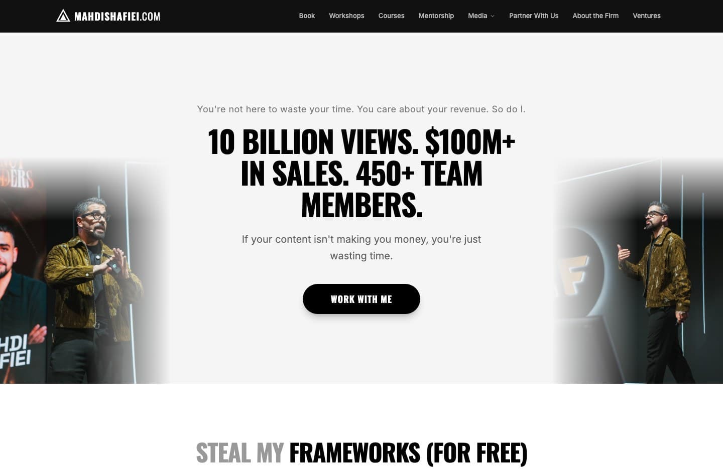 Mahdi Shafiei founder and speaker website homepage